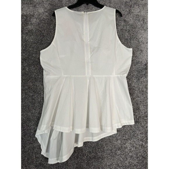 Glamour X Lane Bryant Asymmetrical Peplum Top Womens Plus Size‎ 22 Fairy Floral - Picture 2 of 12